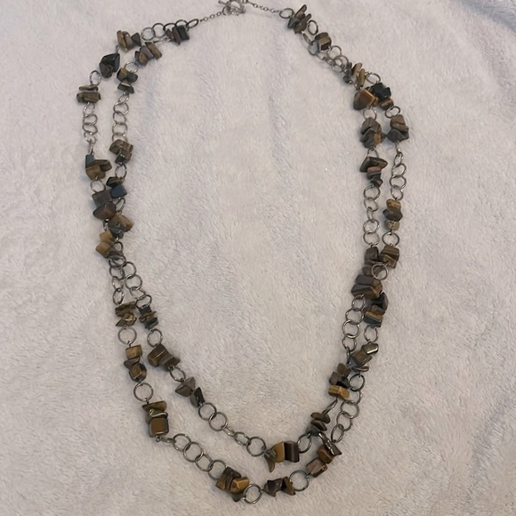 Jewelry - Tigers eye silver necklace